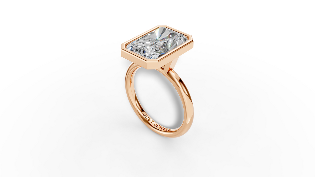 Radiant Bezel Setting Ring