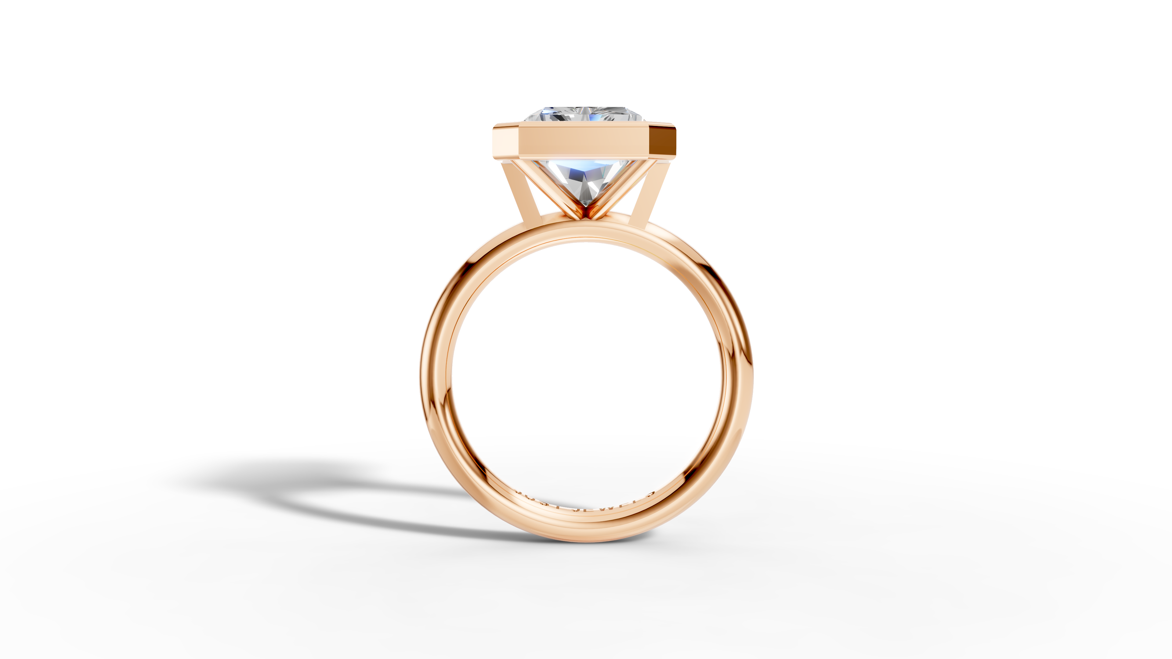 Radiant Bezel Setting Ring