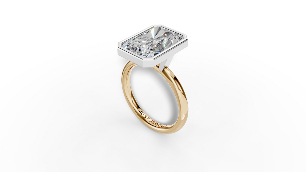 Radiant Bezel Setting Ring