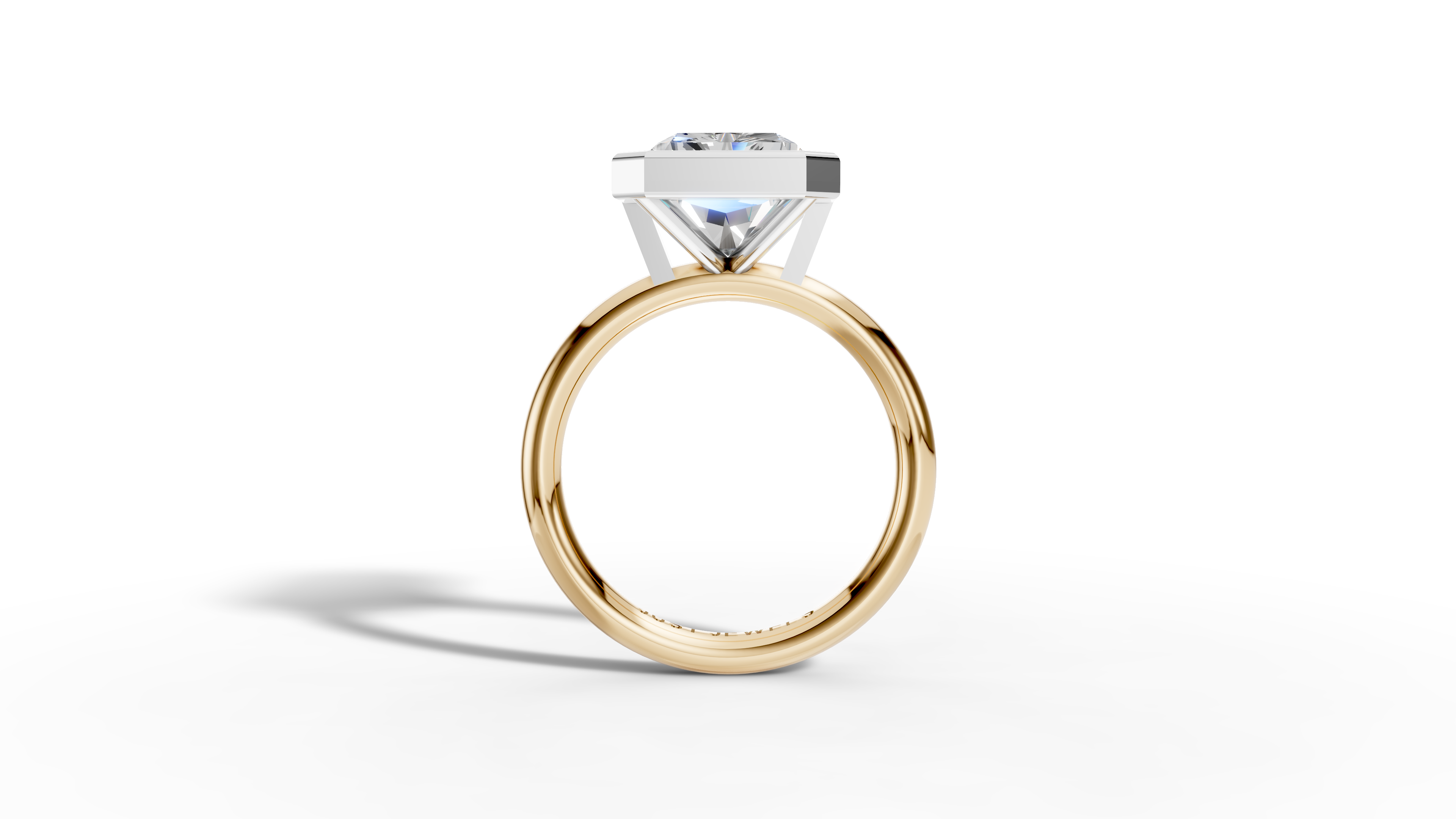 Radiant Bezel Setting Ring