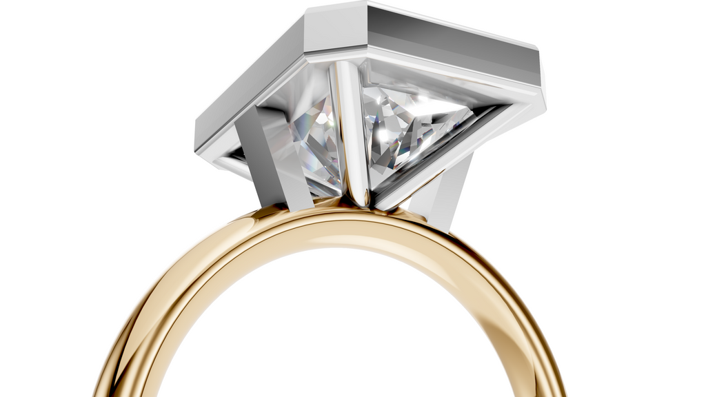 Radiant Bezel Setting Ring