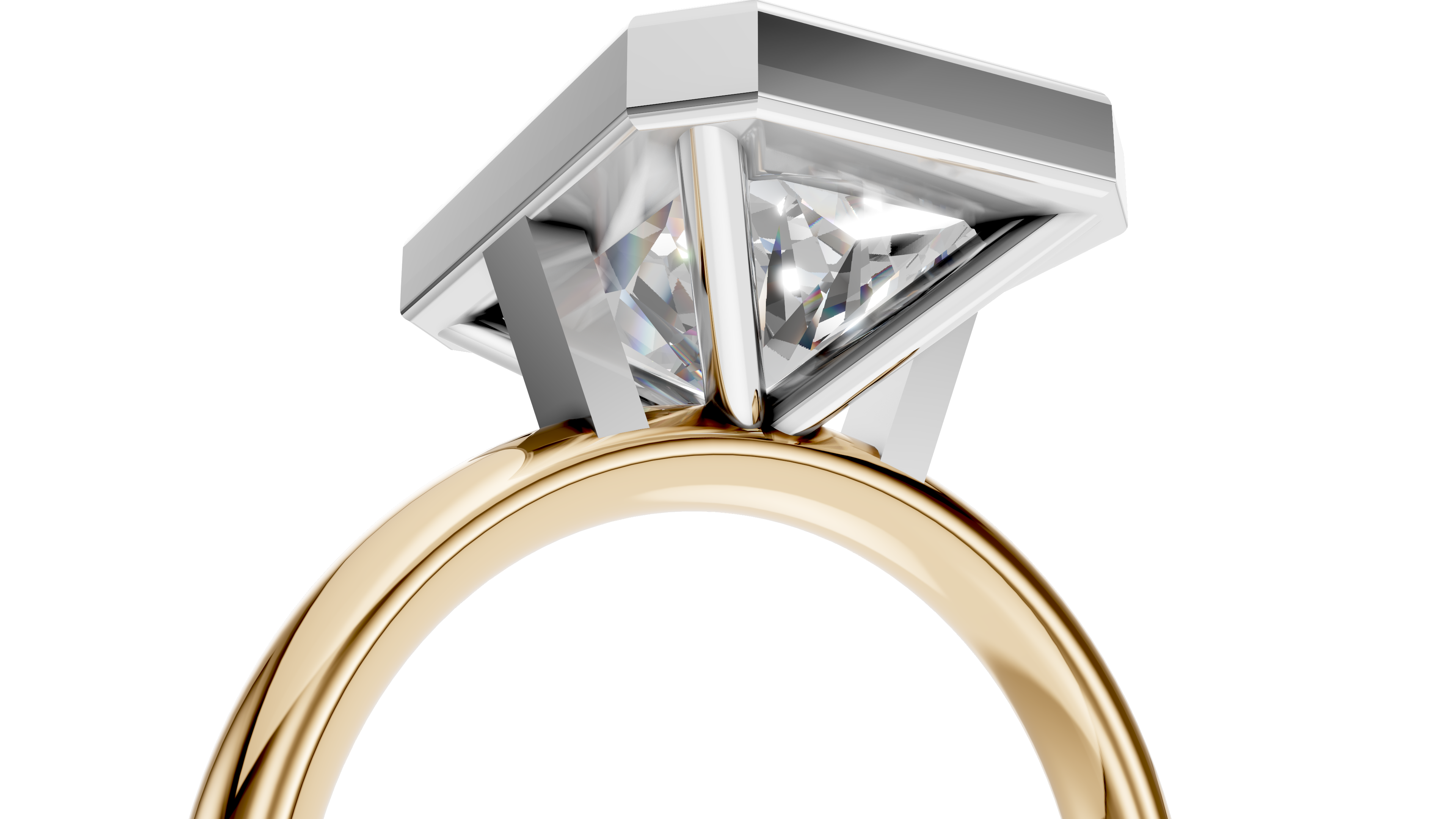 Radiant Bezel Setting Ring