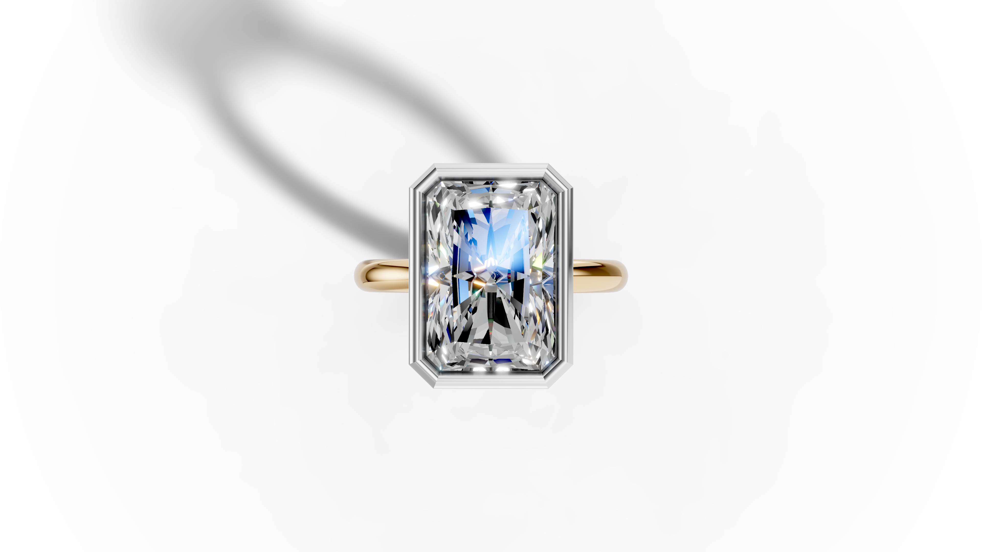 Radiant Bezel Setting Ring