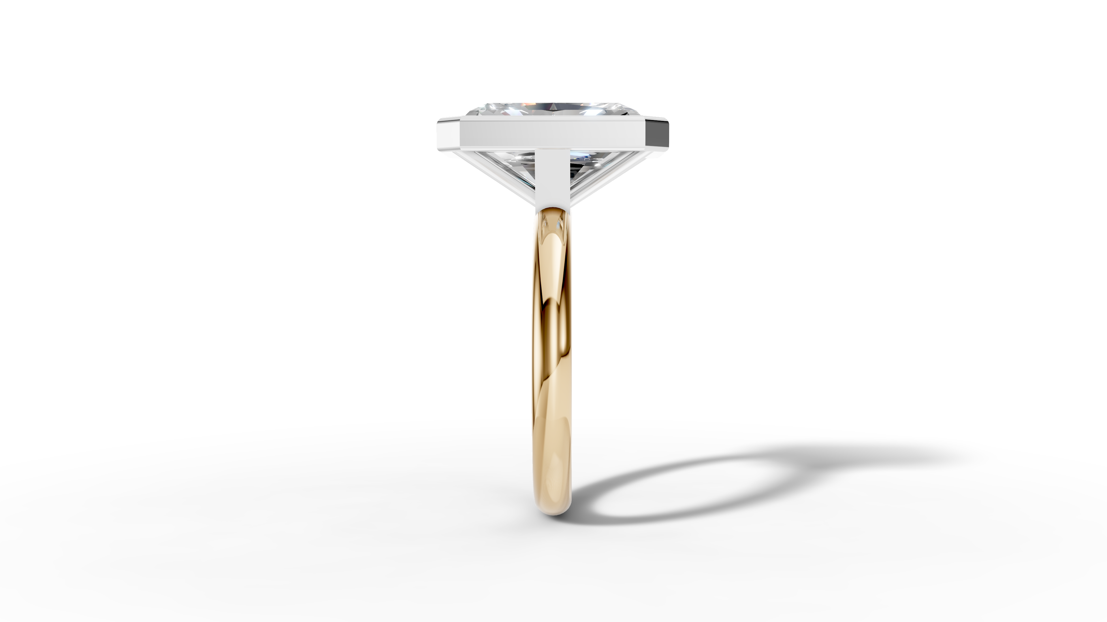 Radiant Bezel Setting Ring