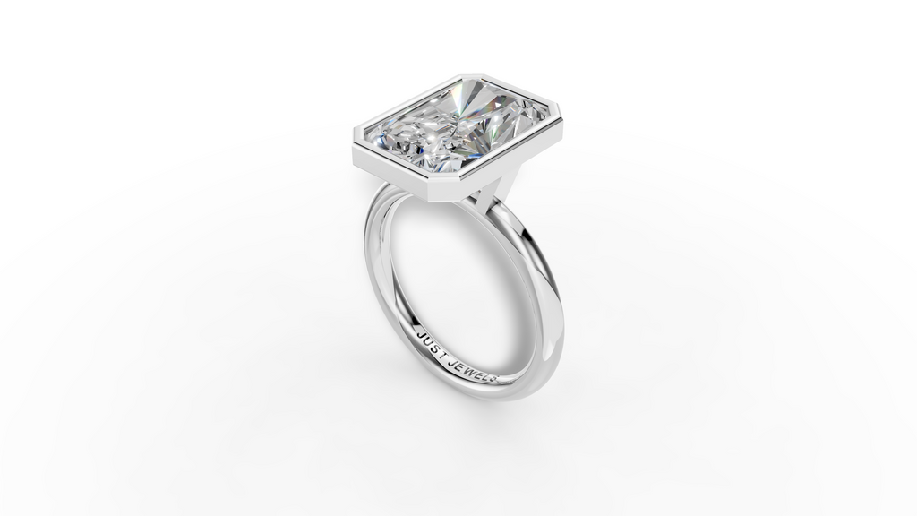 Radiant Bezel Setting Ring