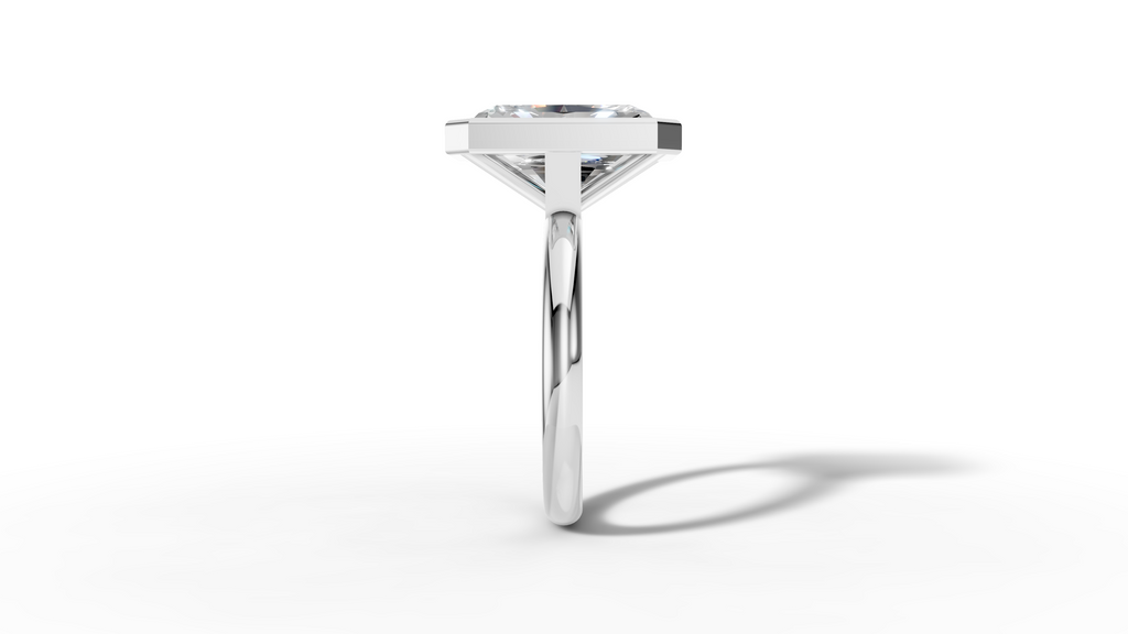 Radiant Bezel Setting Ring