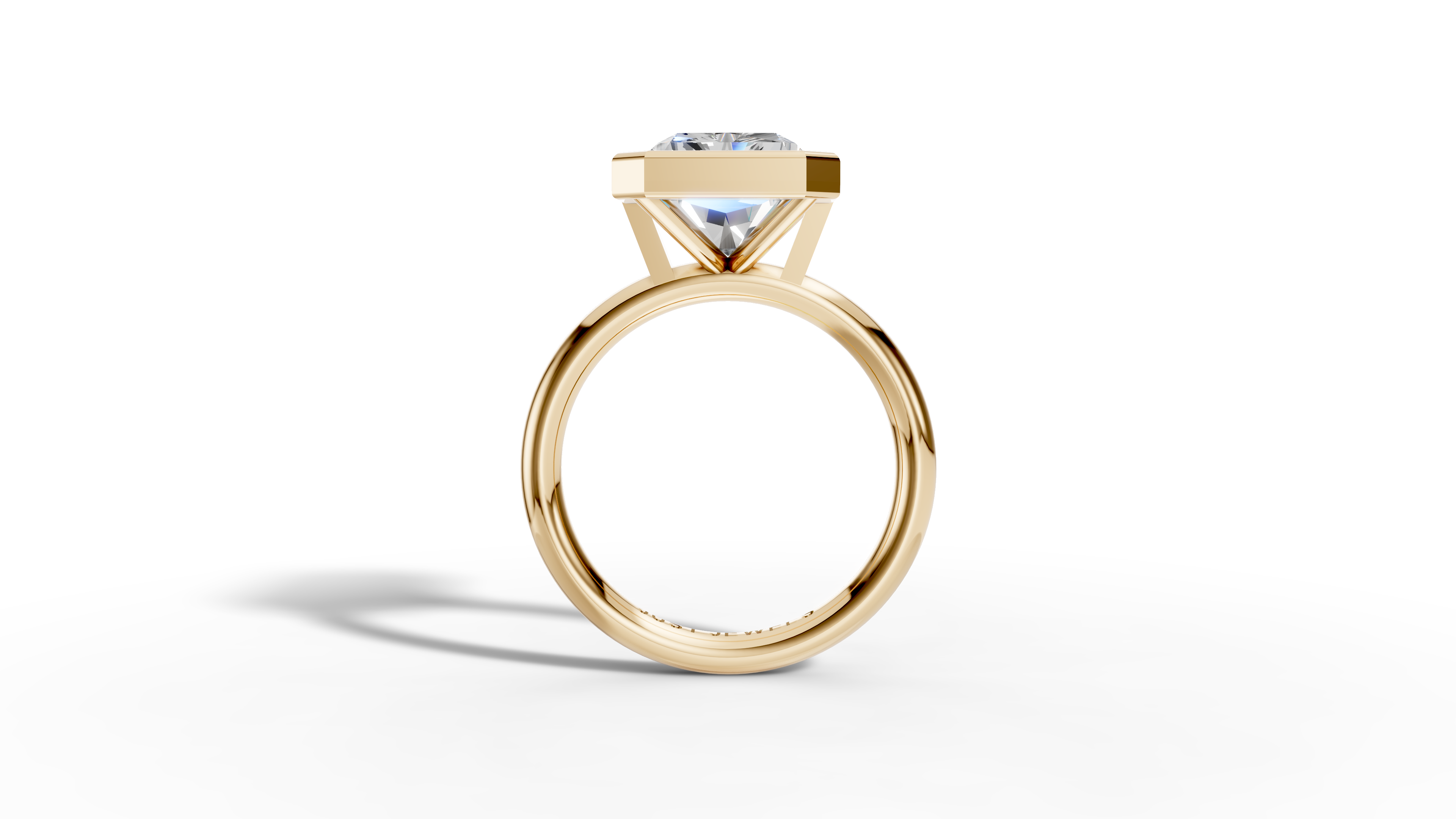 Radiant Bezel Setting Ring