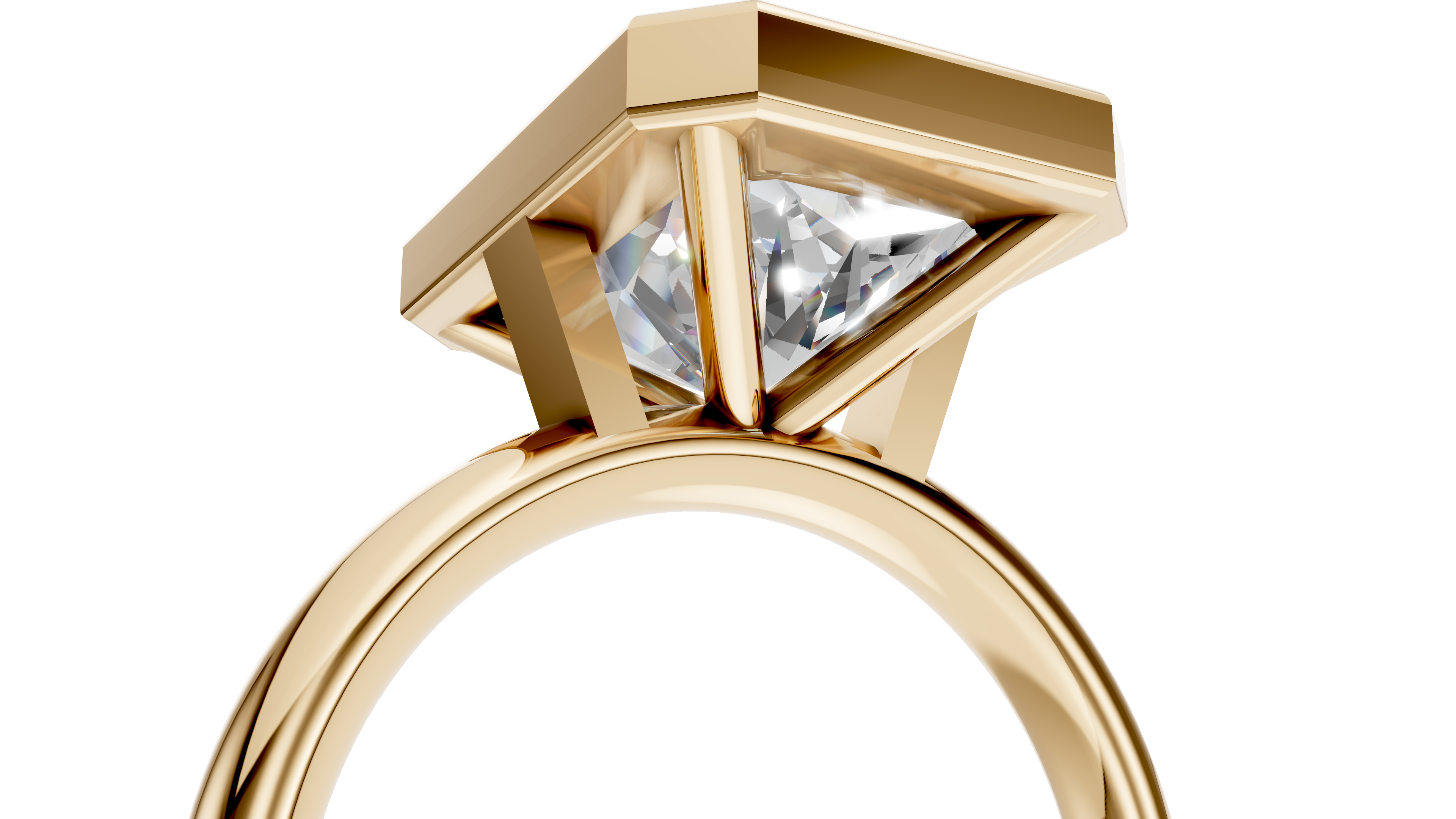 Radiant Bezel Setting Ring