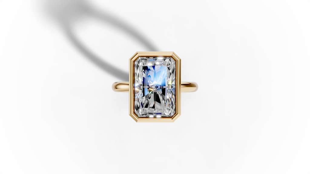 Radiant Bezel Setting Ring