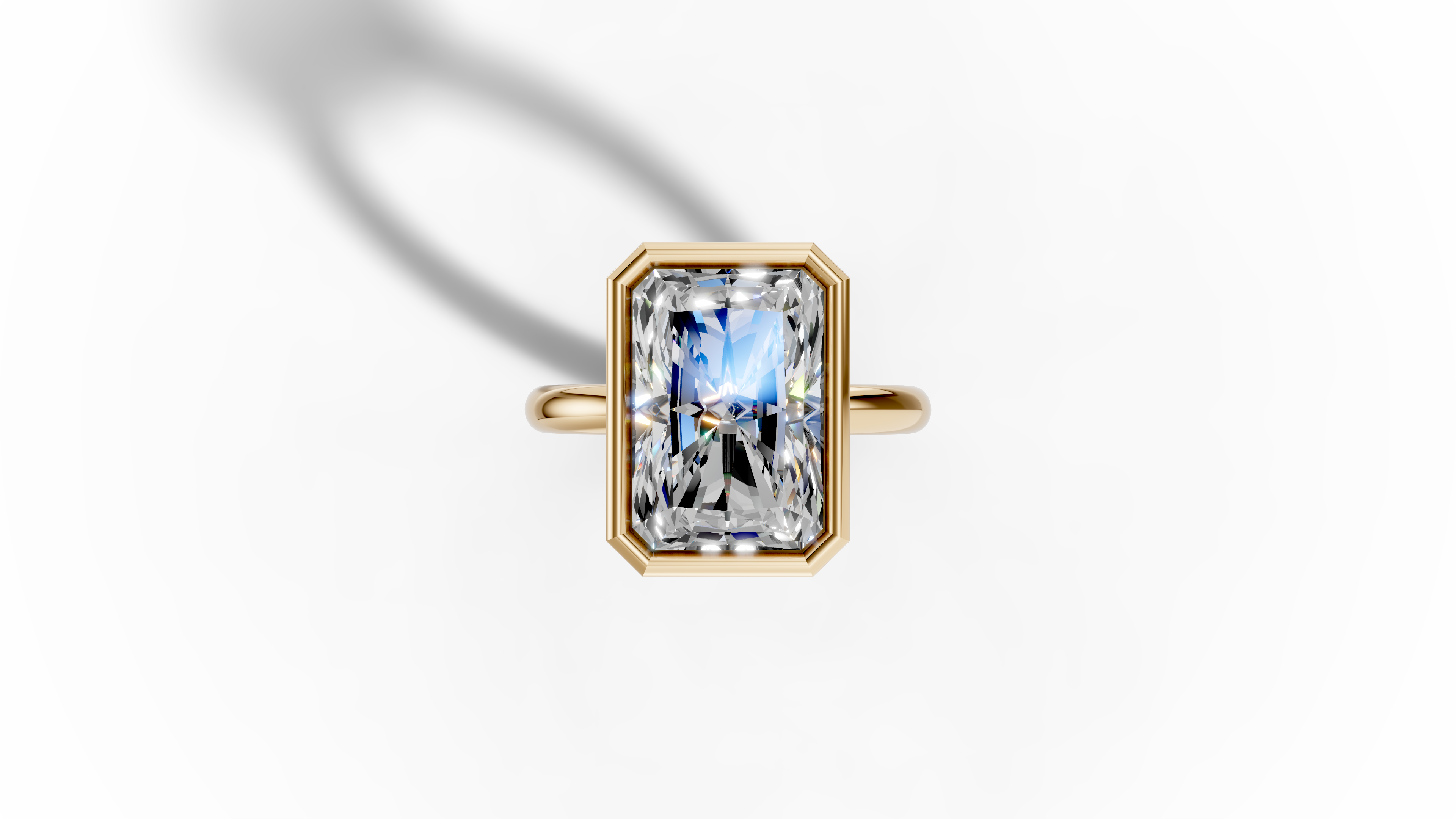 Radiant Bezel Setting Ring