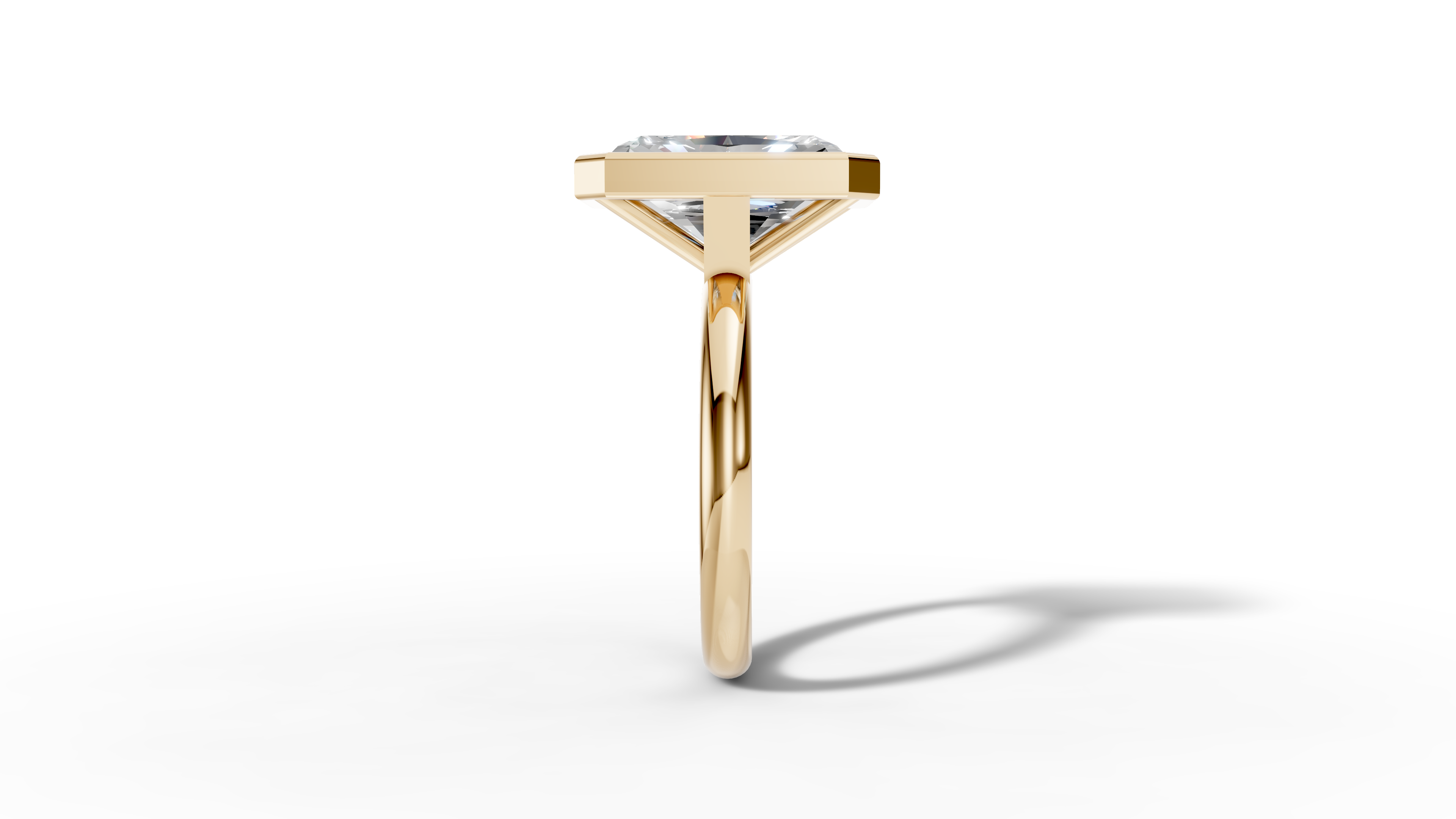 Radiant Bezel Setting Ring